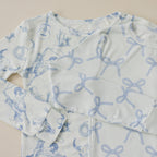 Blue Belle 2pc Ribbed Bamboo Pajamas