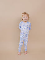 Bamboo Two Piece Set | Blue Flowers