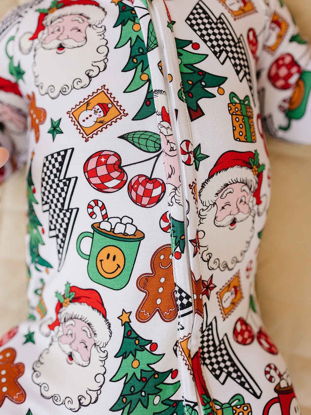 Bamboo Zip Romper | Christmas Vibes