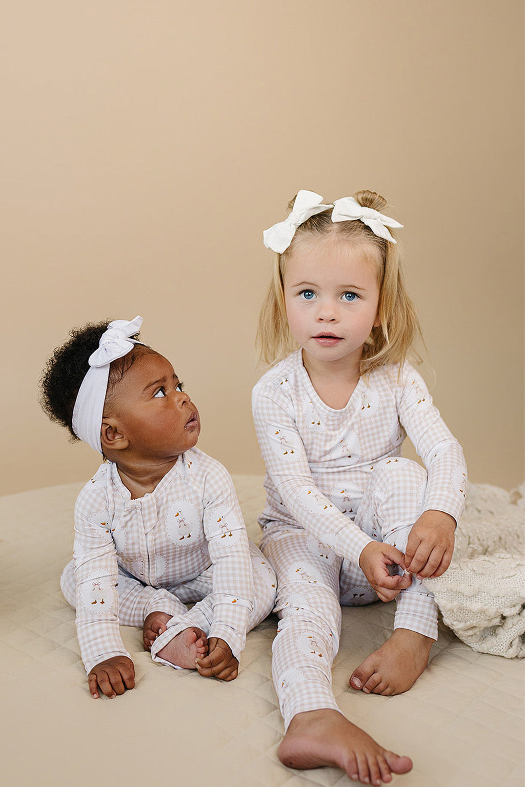 Bamboo Zip Romper | Gingham & Goose