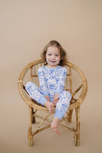 Bamboo Two Piece Set | Blue Bow