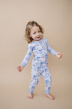 Bamboo Two Piece Set | Blue Bow