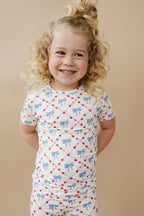 Red White & Bows 2pc Bamboo Pajamas