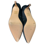EriJunior Womens 8.5 Black 2.5" Heel Rhinestone Brooch Closed Pointed Toe Shoes