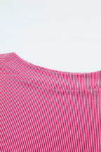 Ribbed Knit Off-Shoulder Blouse