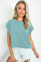 Canton Twisted Ribbed Textured Plain T Shirt