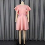 Summer New Fashion Elegant Embroidery Slim Fit Elegant Party Dress