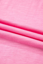 Sachet Pink Loose Fit Half Sleeve T Shirt and High Waist Skirt Set