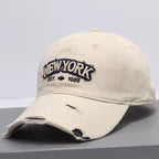 Embroidered Letter Denim Baseball Cap – Soft Crown