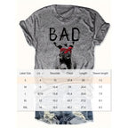 Women's Animal Letter Print Casual Short Sleeve T-Shirt