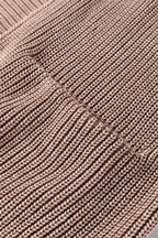 Chestnut Mineral Wash Exposed Seam Patchwork Knit Open Sweater Cardigan