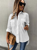 Women’s Casual Long Sleeve Shirt with Pocket
