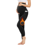 Fleece-lined Leggings Extra-thick Perfect For Autumn And Winter Wearsupports The Belly Without Feeling Tight