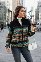 Women’s Double-Sided Plush Zip-Up Cardigan – Stand Collar Winter Jacket