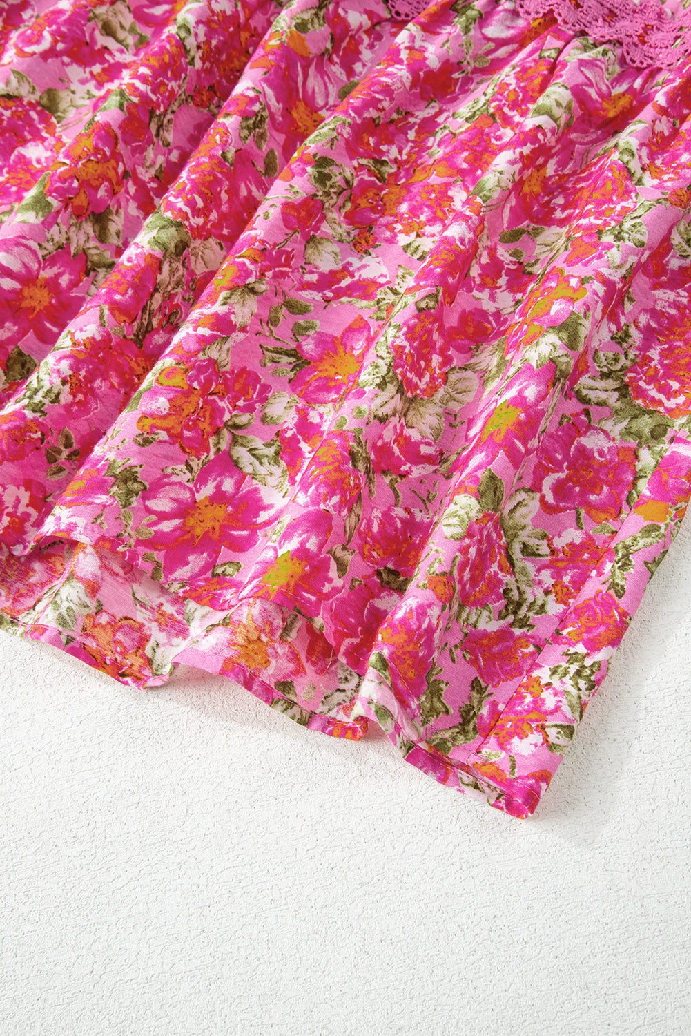 Rose Floral Lace Tied Strap Empire Waist Maxi Dress