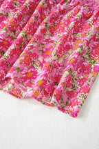 Rose Floral Lace Tied Strap Empire Waist Maxi Dress