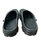 Beslip Mens 9.5 Womens 10.5 Black No Heel Strap Slip On Arch Support Clog Shoes