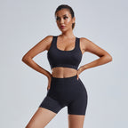 Yoga Set Women's Vest And Shorts