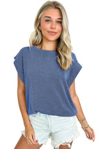 Canton Twisted Ribbed Textured Plain T Shirt