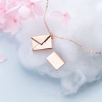 Envelope Locket Necklace - Personalized Love Letter Jewelry