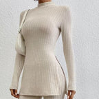 Women’s Ribbed V‑Neck Top & Pants Set