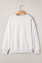 Black GAME DAY Vintage Washed Letter Graphic Baggy Sweatshirt