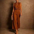 Women's Elegant Sleeveless Tank Top & Pants Set – Asymmetric Retro 2-Piece