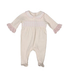 ADINA | Girls Ivory & Pink Organic Cotton All-in-One