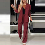 Casual Printed Suit Set for Women – Geometric Long Sleeve Two Piece Outfit