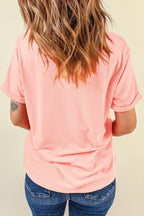 Pink Baseball Mama Coquette Ball Checkered Graphic Tee