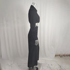 Women's Plus Size Wide Leg Elegant Pant Set