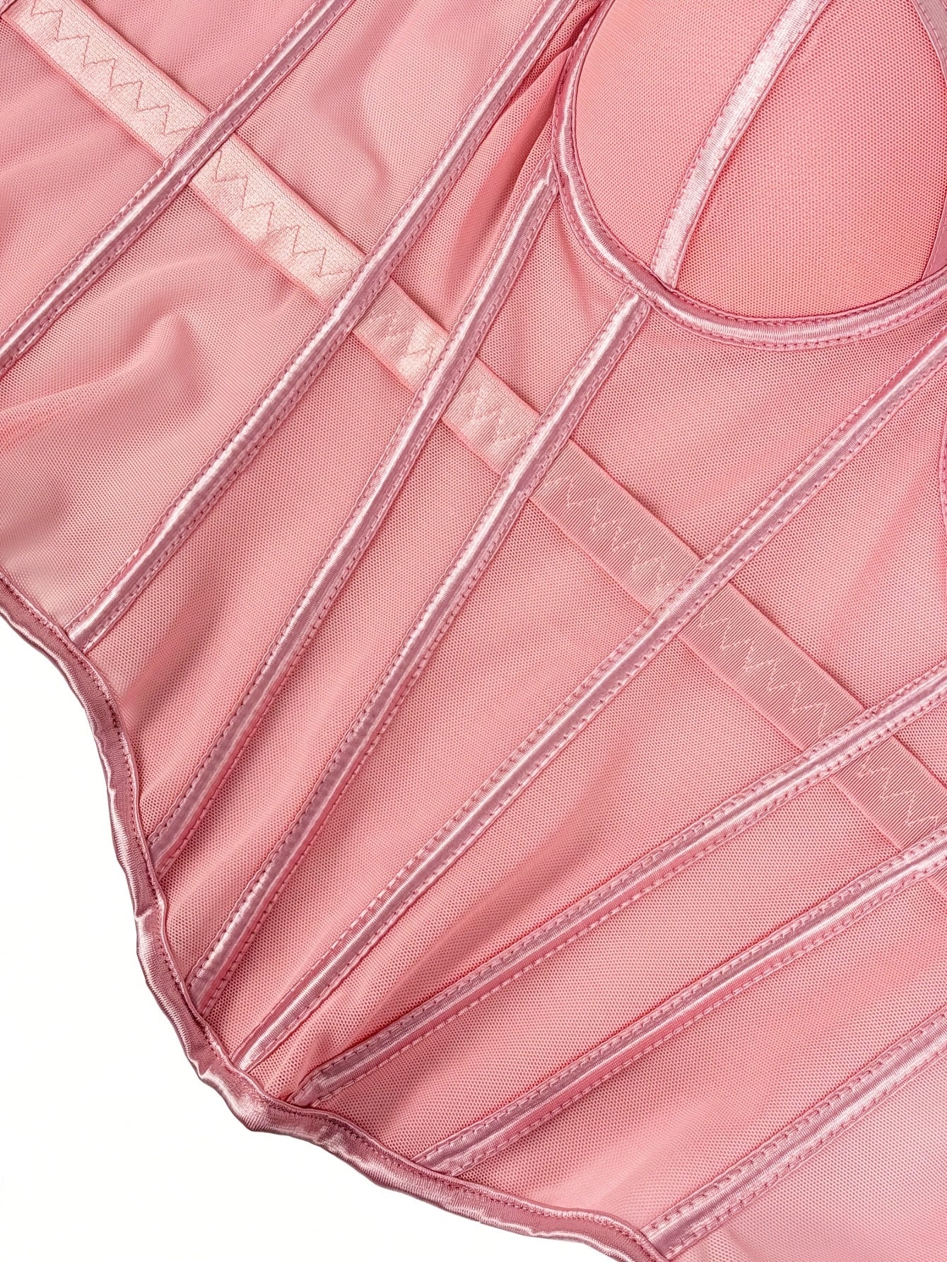 Mesh See-Through Fishbone Corset
