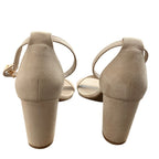 Dream Pairs Womens 8.5 Tan Faux Suede 3" Block Heel Open Toe Ankle Strap Shoes