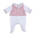 AGATHE | Baby Girls White Floral Organic Cotton All-in-One