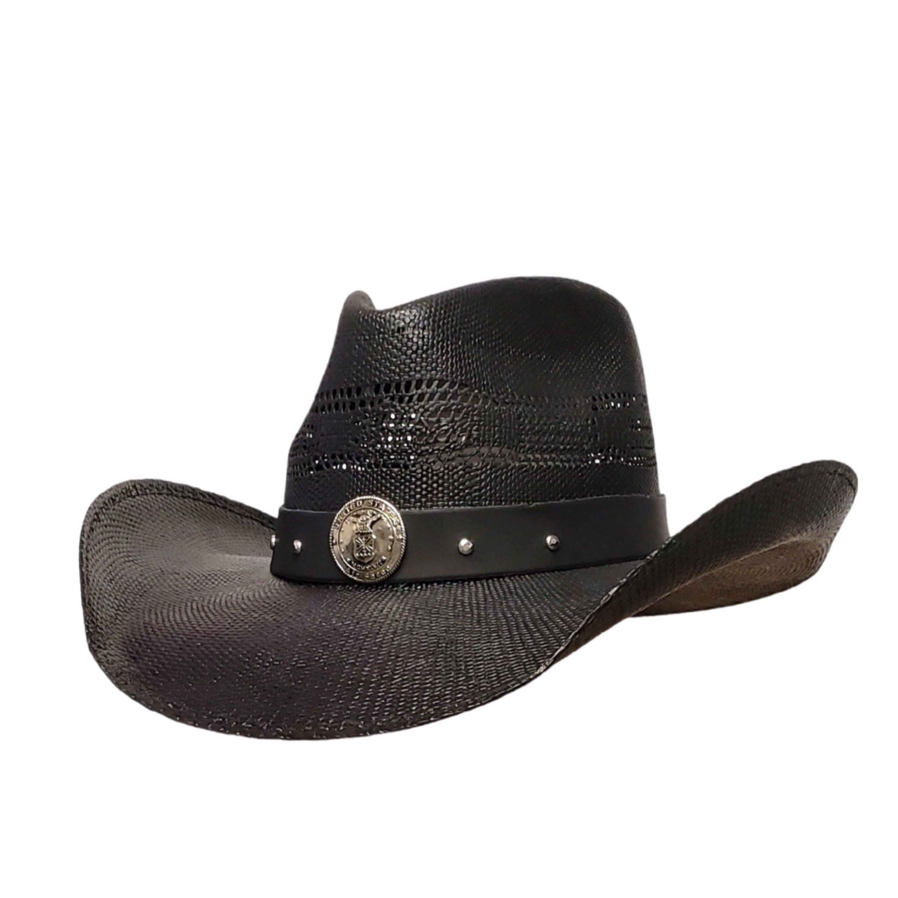 AIR FORCE HEROES BLACK SHANTUNG STRAW 213