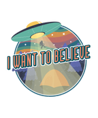 I Want to Believe Men's Bamboo Short Sleeve Printed T-Shirt