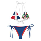 Dominican Republic Flag All Over Print Recycled String Bikini