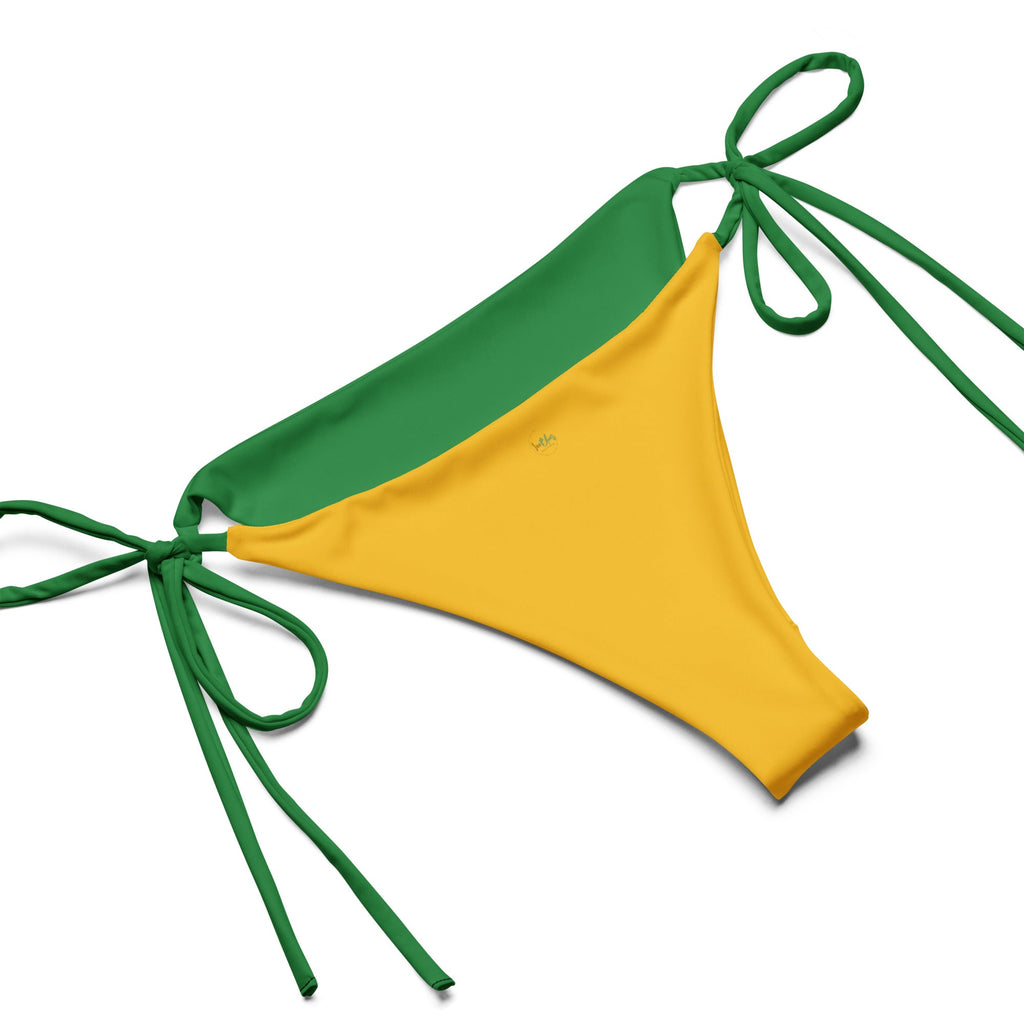 Jamaica Flag All Over Print Recycled String Bikini