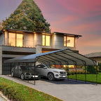 [20X40FT] Alora Extra Large Heavy Duty Four Car Outdoor Metal Carport Canopy For Trucks, Boats And SUVs (SAK29713)