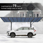 [10X17FT] Alora Extra-Large Heavy-Duty Outdoor Aluminum Single Side Carport With Galvanized Metal Roof (SAK31279)