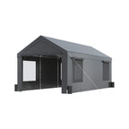 [12X20FT] Alora Heavy-Duty Outdoor Premium Garage Tarp Canopy Shelter W/ Removable Sidewalls (SAK94615)