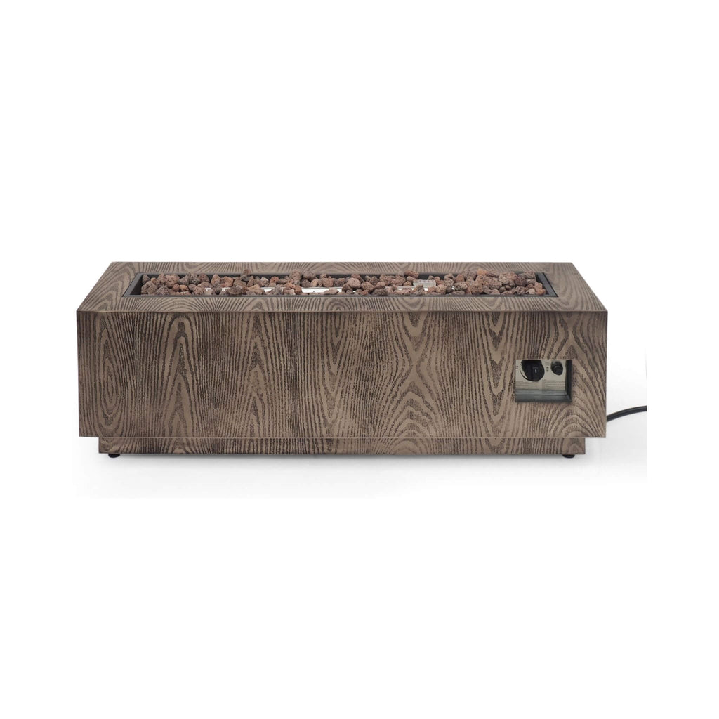 48-Inch Modern 50K BTU Outdoor Rectangular Propane Gas Fire Pit With Lava Rocks (SAK82521)