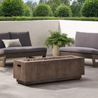 48-Inch Modern 50K BTU Outdoor Rectangular Propane Gas Fire Pit With Lava Rocks (SAK82521)