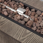 48-Inch Modern 50K BTU Outdoor Rectangular Propane Gas Fire Pit With Lava Rocks (SAK82521)