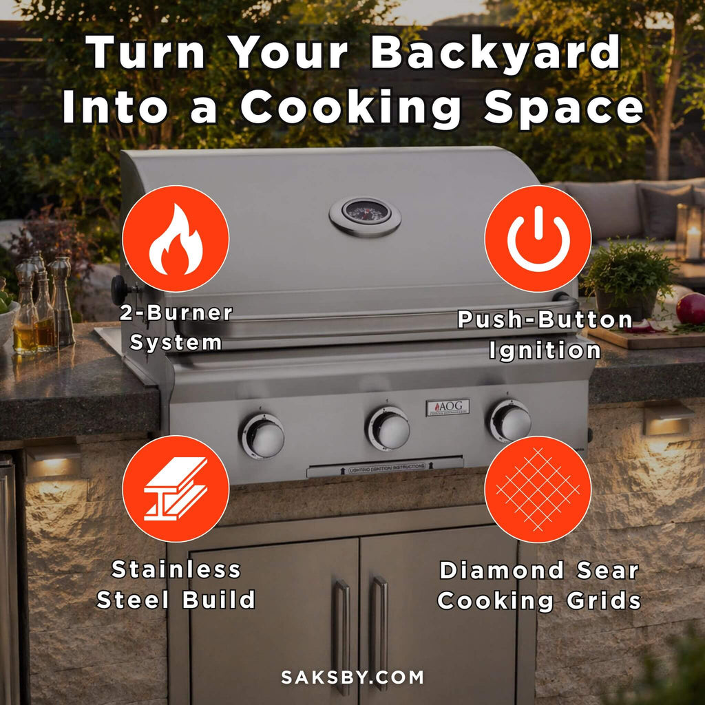 American Outdoor Grill 30NBL-00SP L-Series 3-Burner Built-In Natural Gas Grill, 30" [30NBL-00SP] (SAK02335)