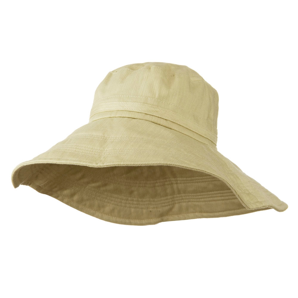 Big Size Ladies Linen Wide Brim Hat