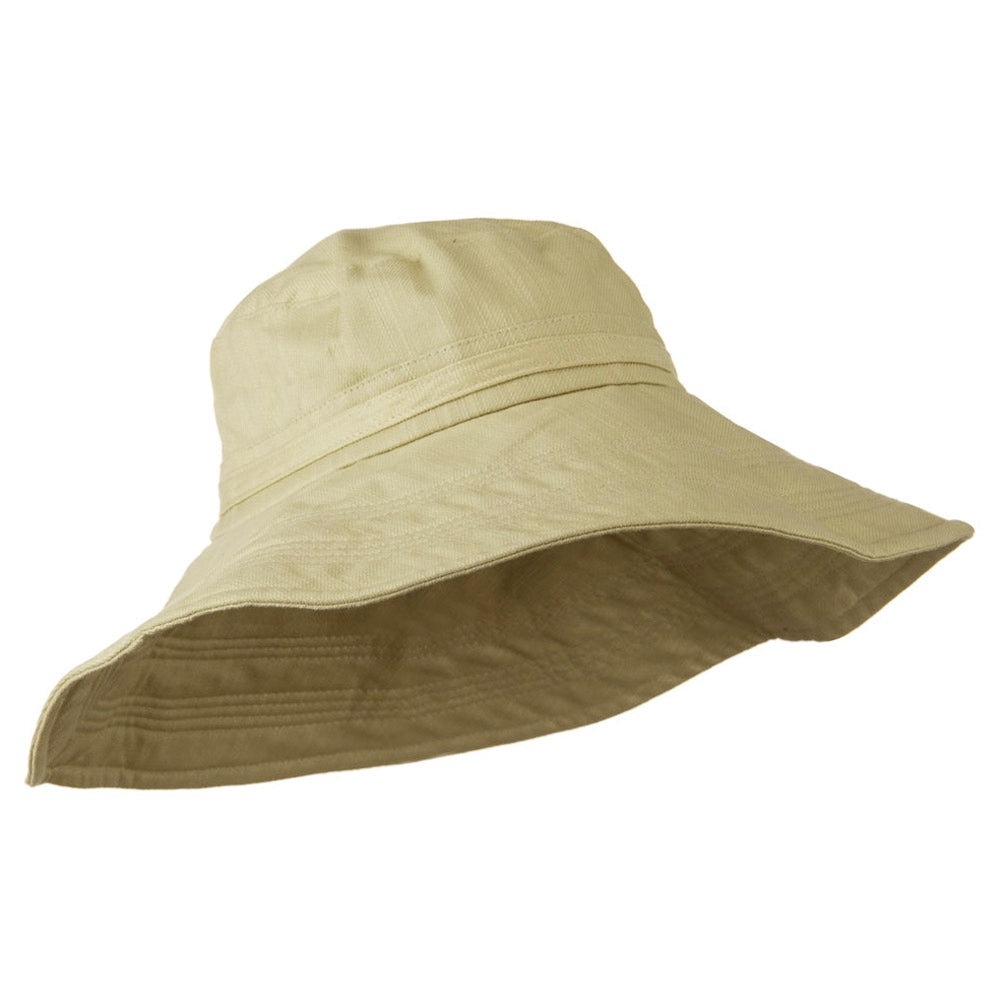 Big Size Ladies Linen Wide Brim Hat