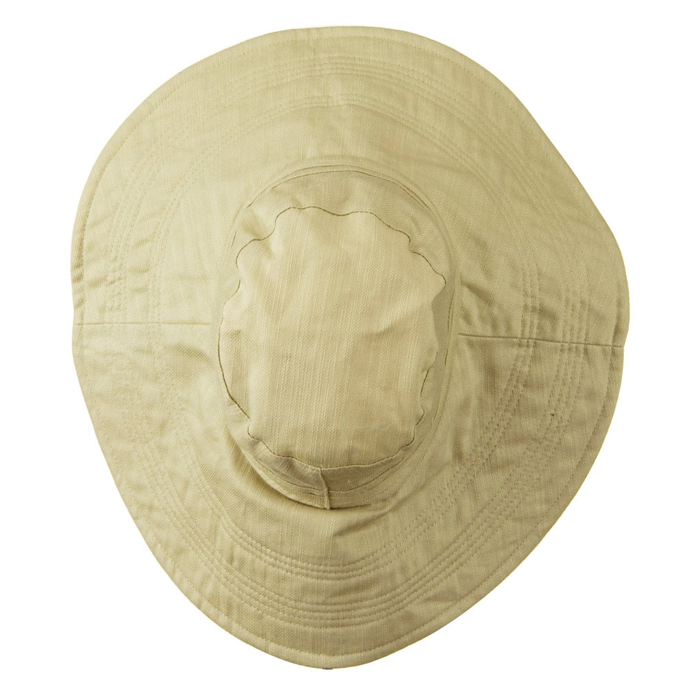 Big Size Ladies Linen Wide Brim Hat
