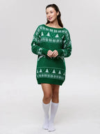 Anita Knit Dress - Christmas Knit Long Sleeve Dress for Stylish Holiday Cheer