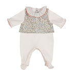 ANNA | Girls Ivory Floral Organic Cotton All-in-One